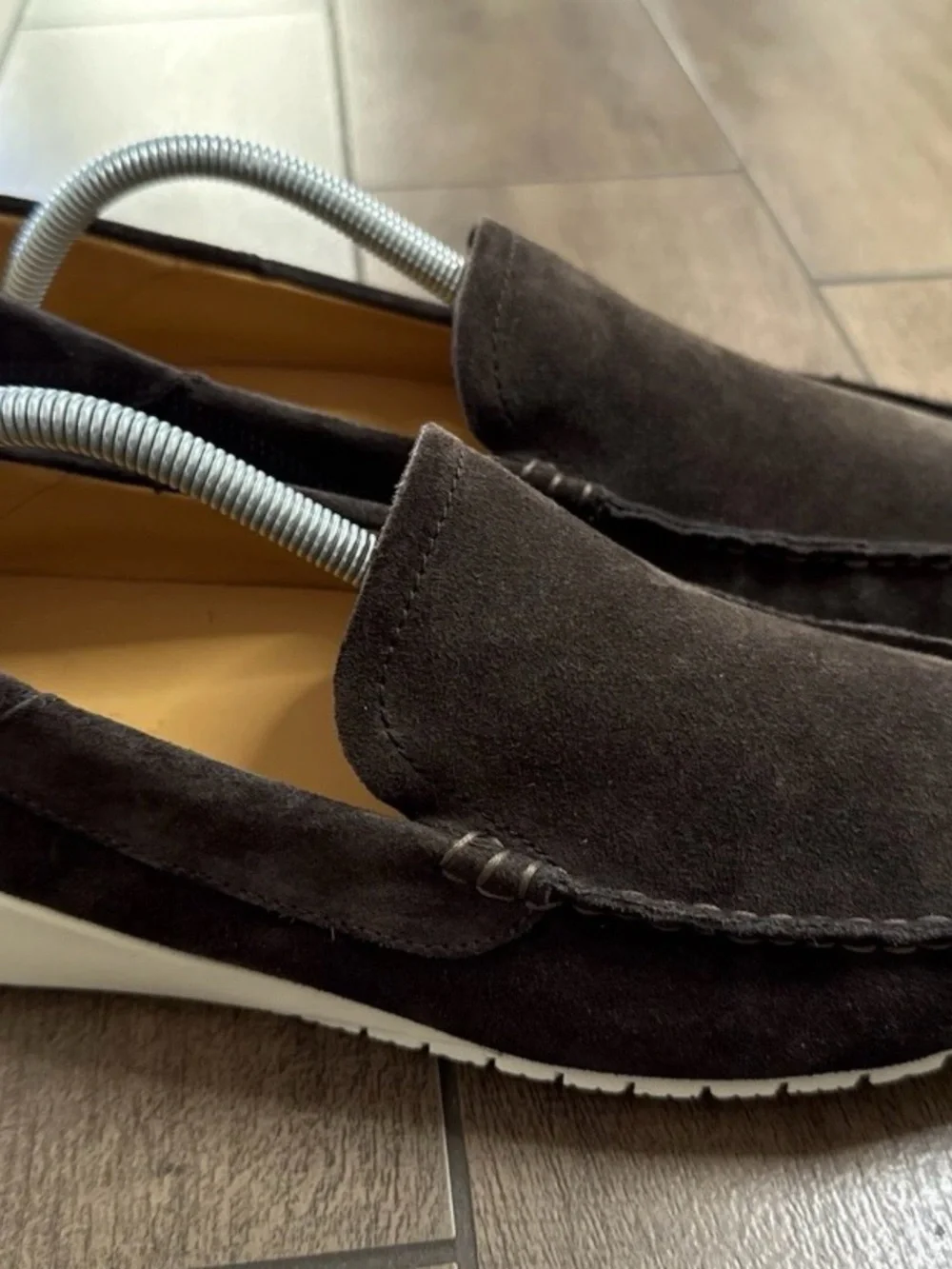 Olukai Ka'a Leather Suede Loafer Brown 10535-6363 Men's Sz 10